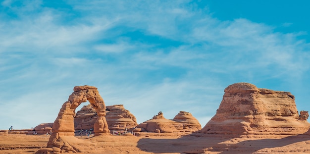 Arches National Park Delicate Arch w Moab Utah USA zdjęcie mount