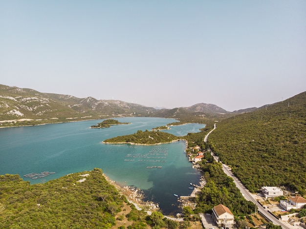 Archipelag Wysp Pięknego Błękitnego Morza W Chorwacji Antena Seascape