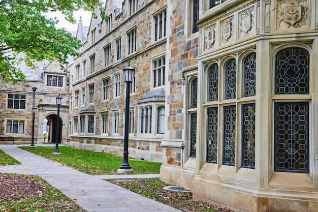 Architektura Gotycka Na Uniwersytecie Michigan Law Quad