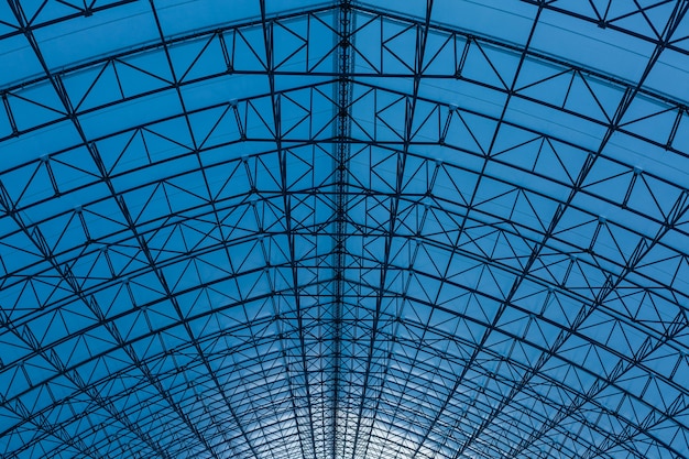 Architektura tekstury siatki Skyroof; tło przemysłowe nowoczesny współczesny dach