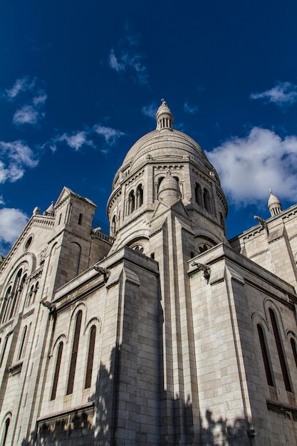 Architektura zewnętrzna Sacre Coeur Montmartre Paryż Francja