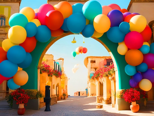 arco de globos medio arco hd pbhoto pobrać