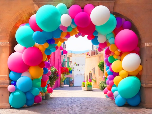 arco de globos medio arco hd pbhoto pobrać