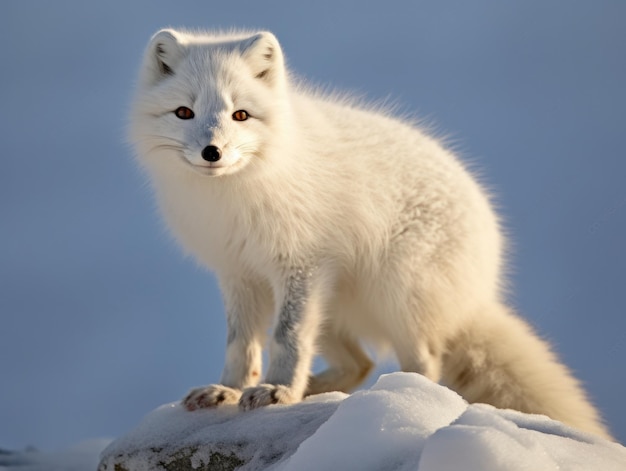 Arctic Fox w środowisku arktycznym Fotografia przyrody