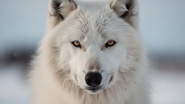 Arktyczne wilki patrzą w dół w zamarzniętej dziczy