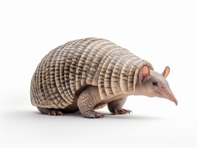 Armadillo na białym tle