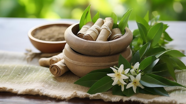 Aromatyczna tkanina używana w tajskim masażu ziołowym