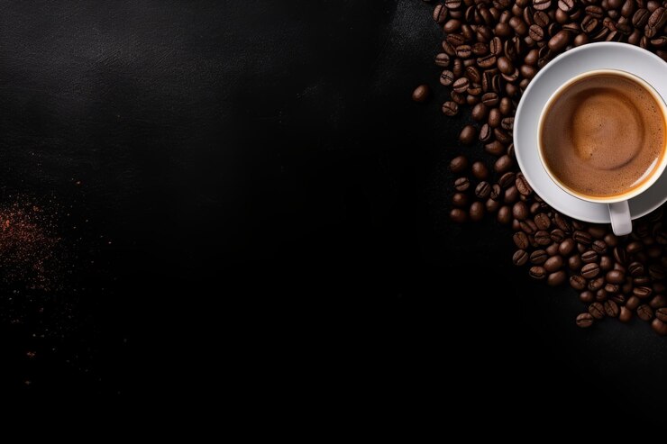 Zdjęcie aromatyczne rozkosze odkrywające świat kawy pieczone fasole zmielona kawa espresso kubek i suga