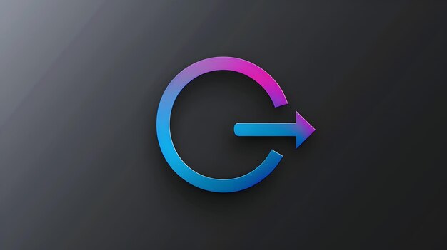 Zdjęcie arrow circle gradient ui icon internet style design layout