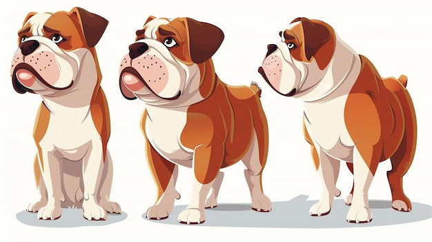 Art Bulldog Vectors Animacja kreskówkowa