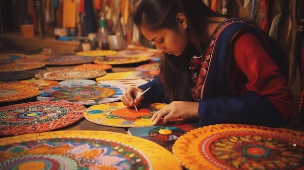 ArtisticPatStudy IndianArtLearning IntricateDesignsScholar TraditionalArtStudy