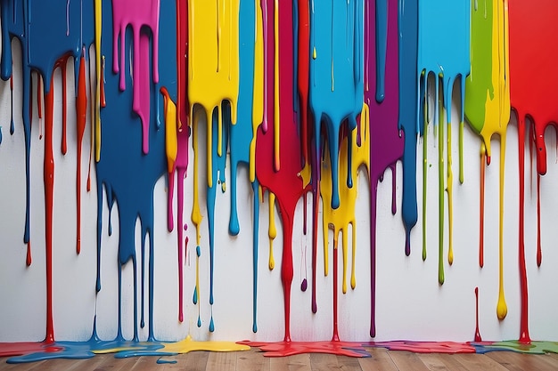 Artystyczna farba na ścianie Kreatywny rozbłysk koloru