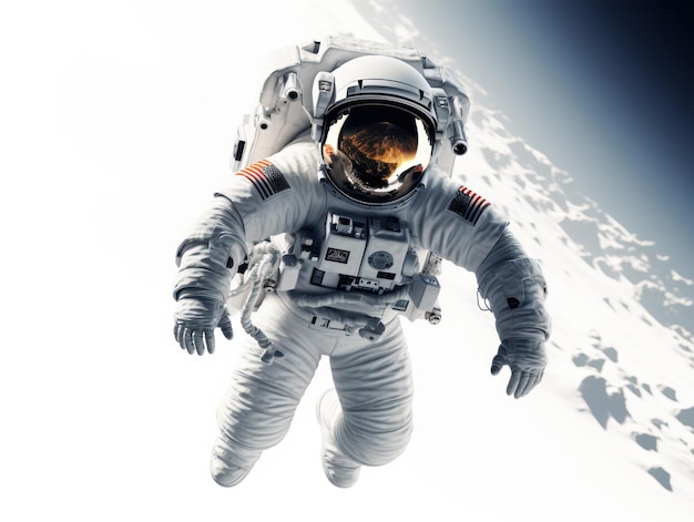 Artystyczny clipart przedstawiający astronautę eksplorującego nieznane