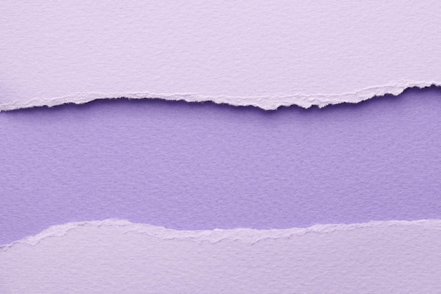 Artystyczny kolaż kawałków rozdartego papieru z rozdartymi krawędziami Kolekcja przylepnych notatek kolory liliowe kawałki stron notebooka Abstrakcyjne tło
