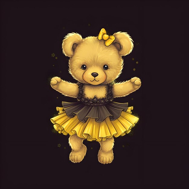 Zdjęcie artystyczny projekt niedźwiedzia baleriny