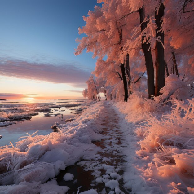 Artystyka arktyczna Zimowa krajobrazowa Fotografia