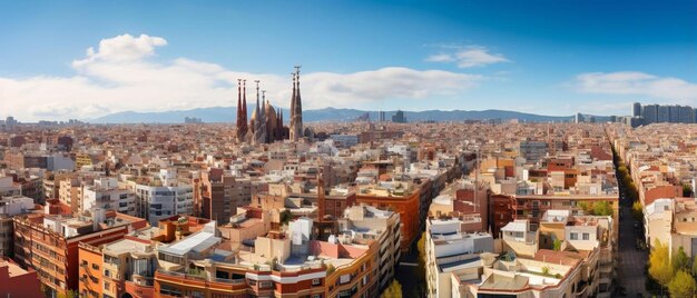 Aryankumawat widok lotniczy drona z Barcelony w Hiszpanii blokuje z c ab abe dcdacc