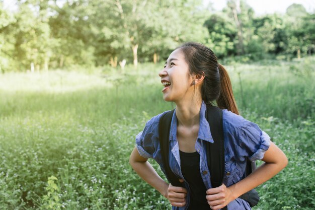 Asian Girl Backpacker