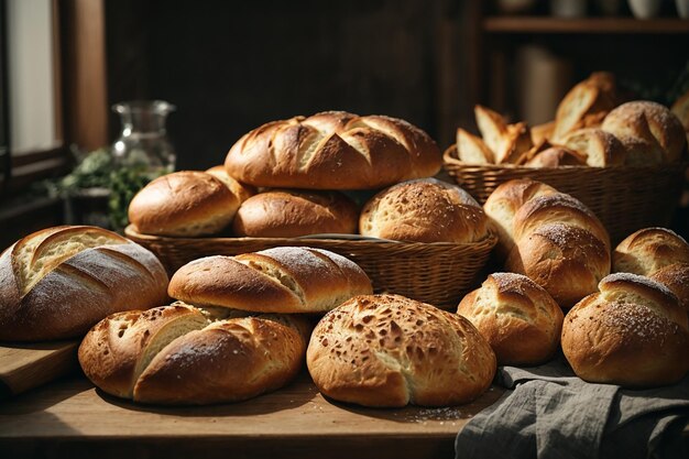 Asortyment pieczonego chleba