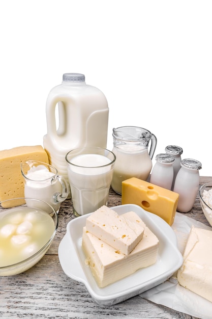 Asortyment produktów mlecznych