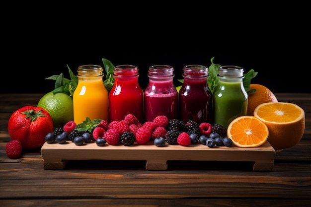Asortyment smacznych soków owocowych