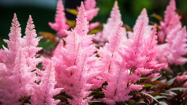 Astilbe kwiaty wysokiej jakości obraz w ogrodzie