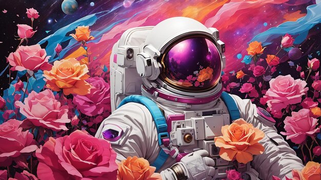 Astronauta i róże