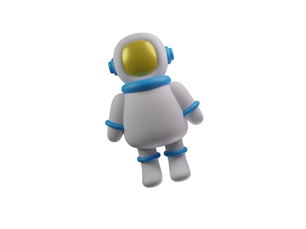 Astronauta ilustracja 3d w stylu kreskówki