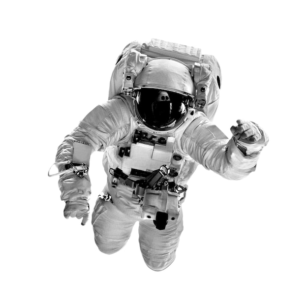 astronauta leci nad tłem png