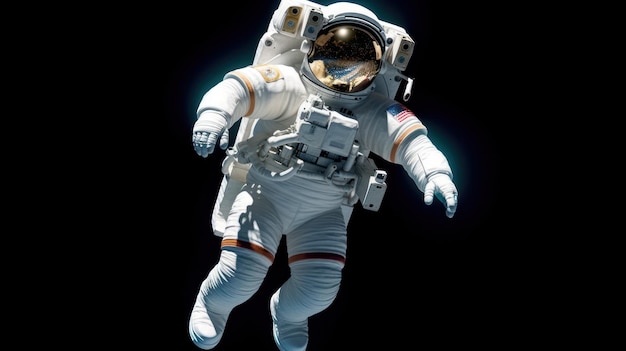 Astronauta pływający w kosmosie