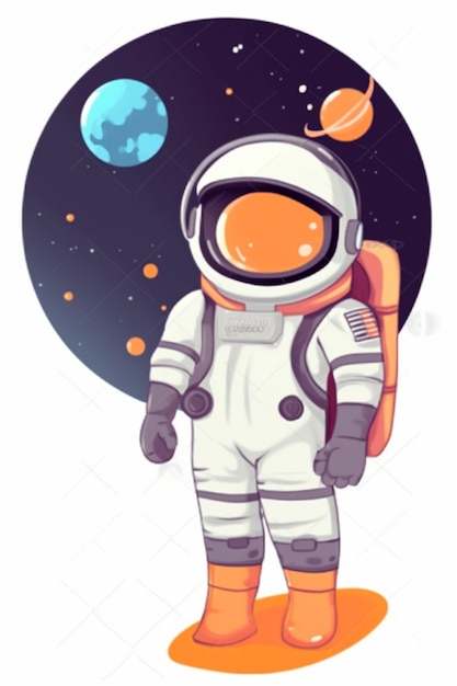 Astronauta przed planetą