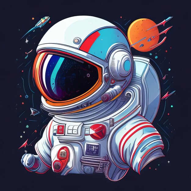 Astronauta w białym garniturze