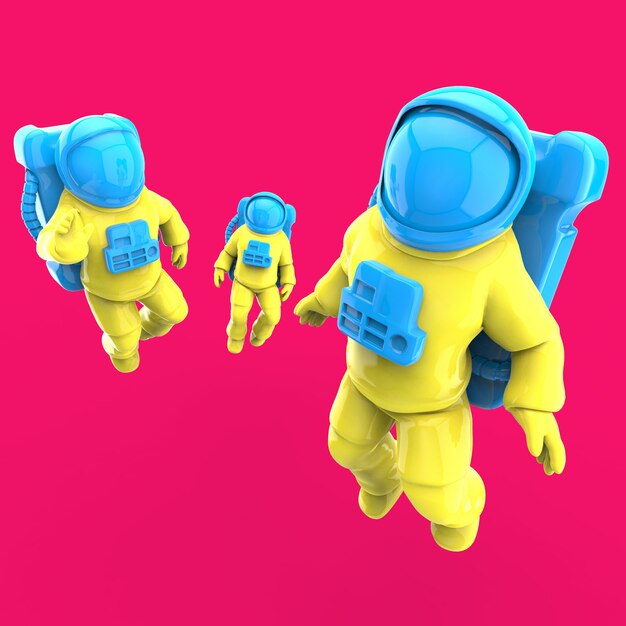 Astronauta W Kosmosie - 3d Ilustracja