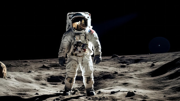 Astronauta w kosmosie Fotorealistyczna ilustracja