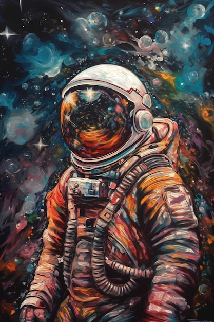 Astronauta w skafandrze kosmicznym