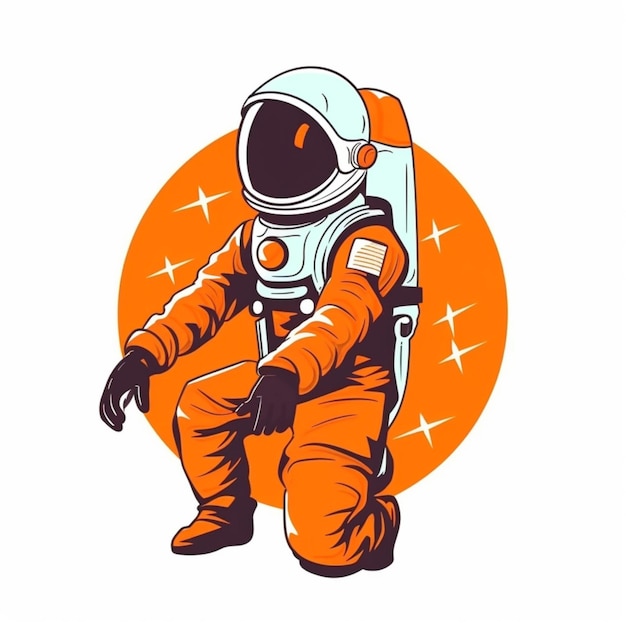 astronauta w stylu kreskówki