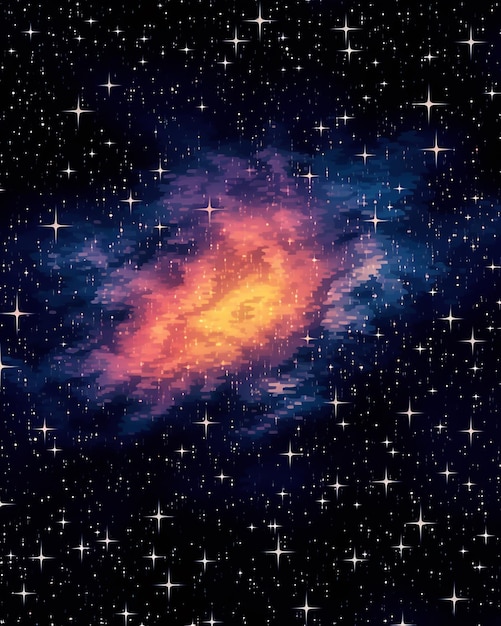 Astronautyczny tło z mgławicą i świecącymi gwiazdami