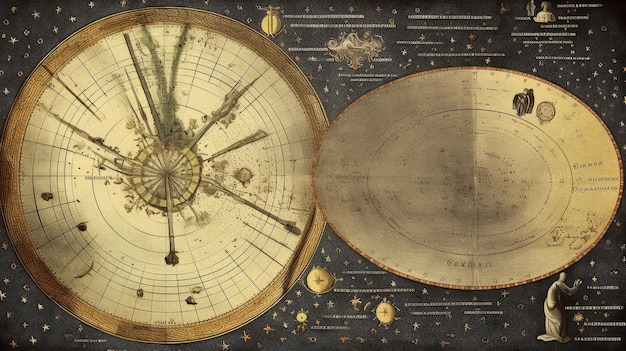 Astronomiczne mapy gwiazd i nieba używane przez astronomów generowane przez sztuczną inteligencję