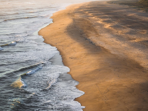 Atardecer en Nazare, Portugalia