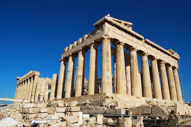 Ateny miasto Grecja Parthenon w akropolu punktu zwrotnego architekturze