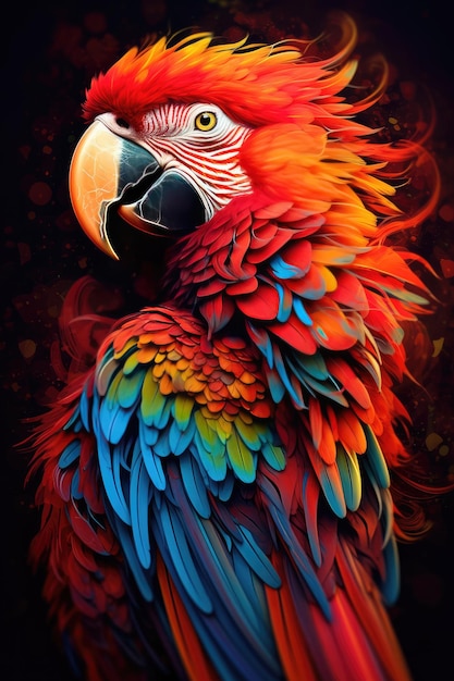 atrakcyjna kolorowa papuga