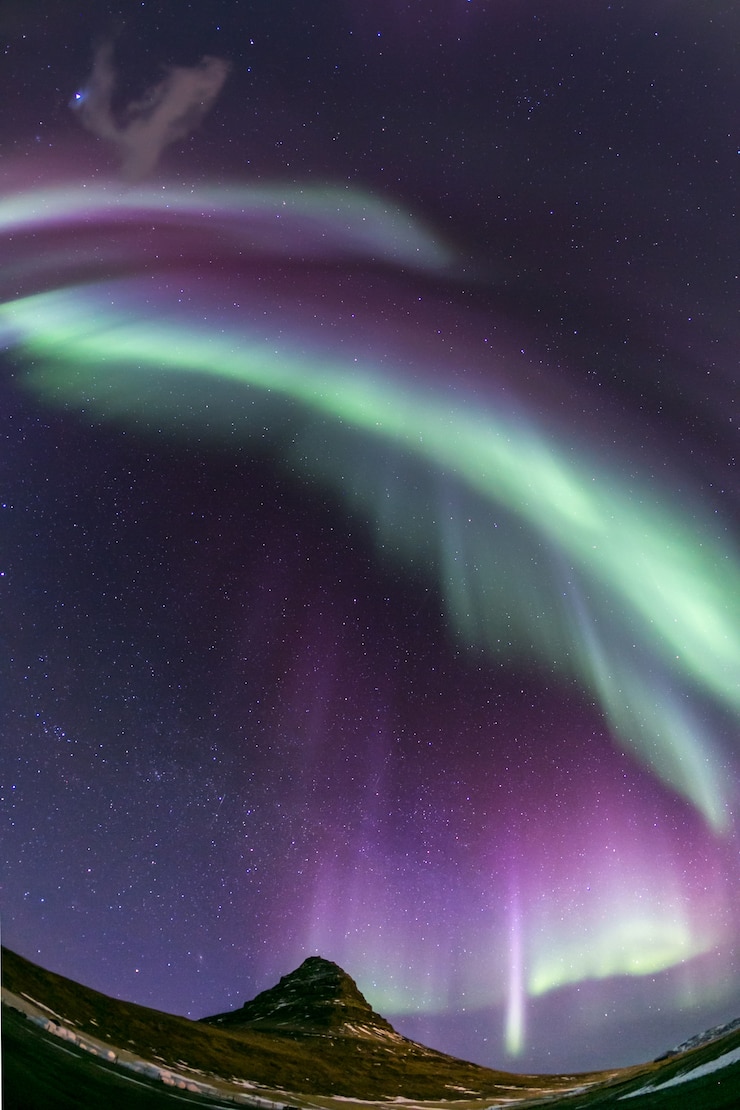 Zdjęcie aurora borealis islandia