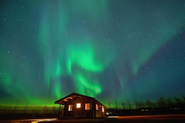 Aurora Borealis Z Drogą Mleczną, Islandia,fotografia Nocna