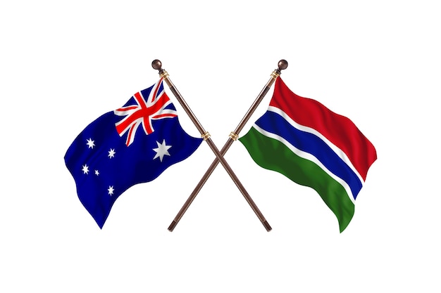 Australia kontra Gambia Tło flag