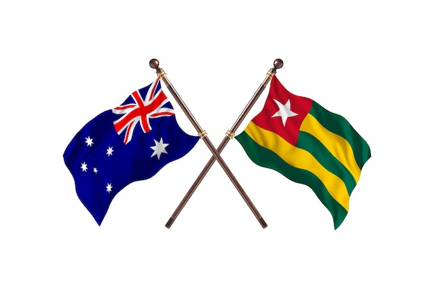 Australia kontra Tonga Flags Tło