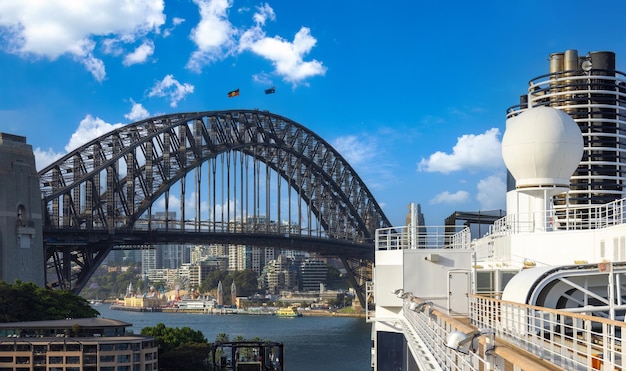 Australia Malowniczy Sydney Centrum Panoramiczny Panoramiczny I Finansowy Centrum Biznesowe W Pobliżu Opery