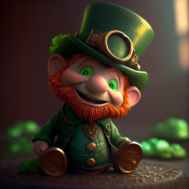 Zdjęcie autentyczny kapelusz leprechaun święto świętego patricka w stylu