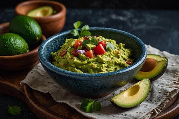 Zdjęcie autentyczny meksykański przepis na guacamole z ha