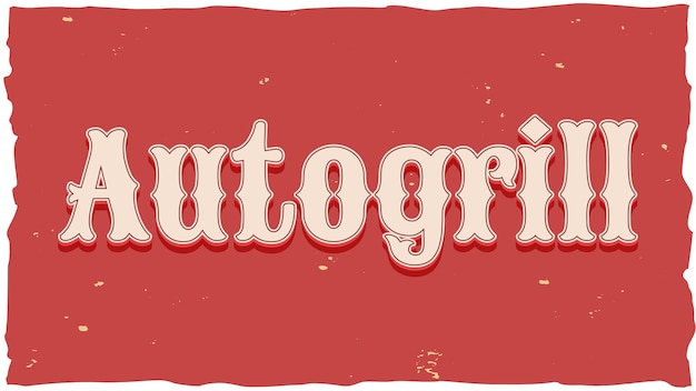 Autogrill Vintage Tekst