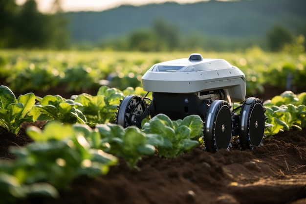 Automatyzowane rolnictwo połączenie robotyki i przemysłu na farmie koncepcja inteligentnego rolnictwa
